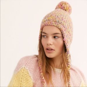 New Free People Fox Trot Knit Trapper Hat